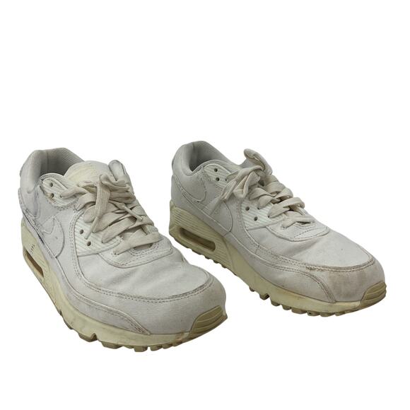 Preowned Nike Air Max 90 Men's Sneakers White Athletic Shoes Size 10 - Picture 1 of 8